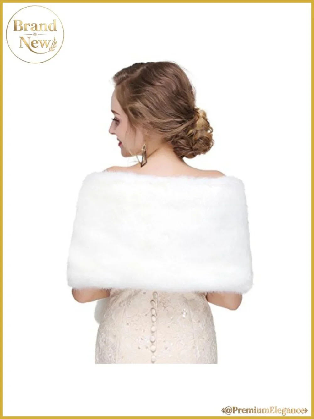 Faux Fur Shawl Wrap for Wedding Bridal Evening Party